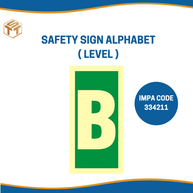 สติ๊กเกอร์เรืองแสง IMO SAFETY SIGN (LEVEL) ขนาด 150x75 MM