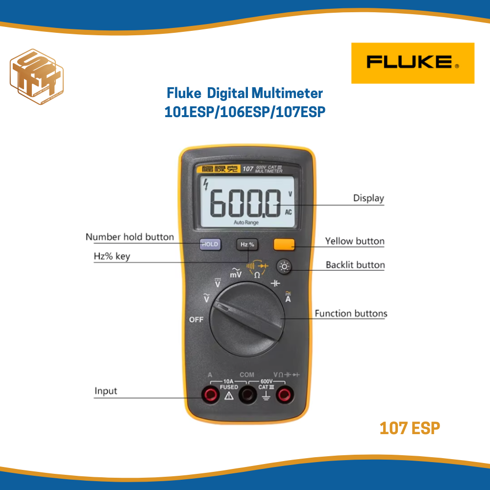 Fluke Digital Multimeter เครื่องมือวัดปริมาณทางไฟฟ้า 101ESP/106ESP/107ESP