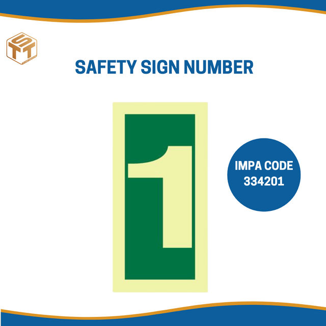 สติ๊กเกอร์ IMO SAFETY SIGN NUMBER 0-9 ขนาด 150x75 MM