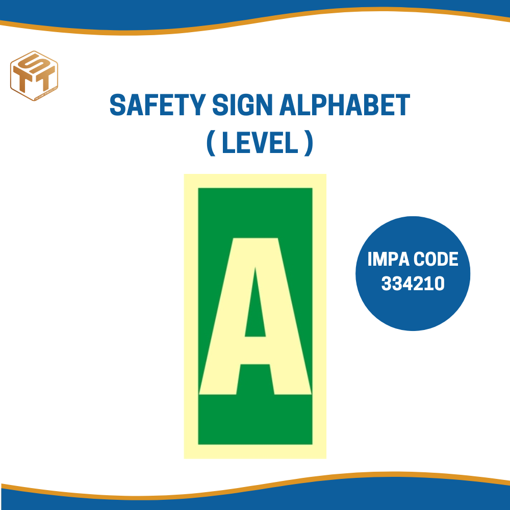 สติ๊กเกอร์เรืองแสง IMO SAFETY SIGN (LEVEL) ขนาด 150x75 MM