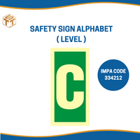 สติ๊กเกอร์เรืองแสง IMO SAFETY SIGN (LEVEL) ขนาด 150x75 MM