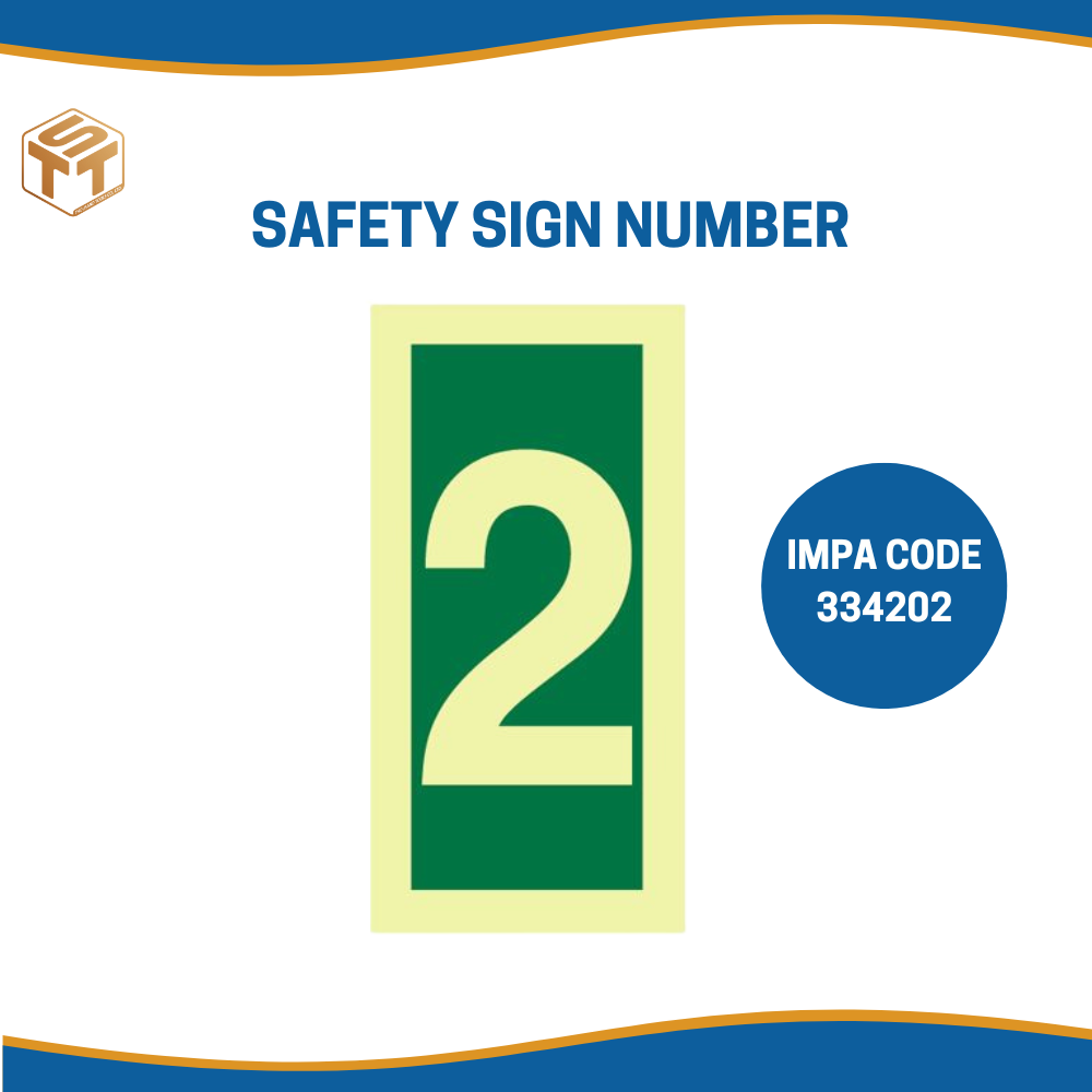 สติ๊กเกอร์ IMO SAFETY SIGN NUMBER 0-9 ขนาด 150x75 MM