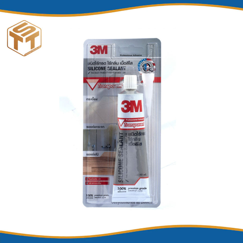 3M กาวซิลิโคน สีใส ไร้กรด ไร้กลิ่น ขนาด 60 มล.