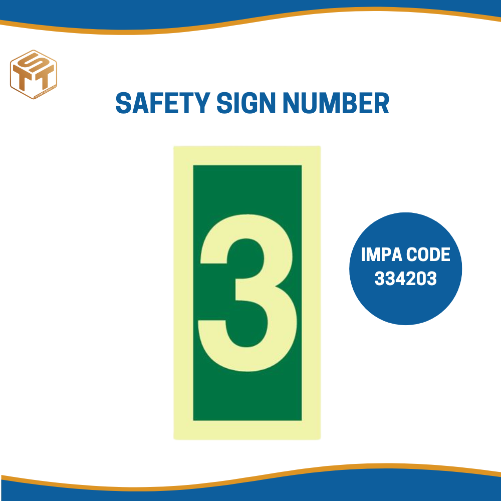 สติ๊กเกอร์ IMO SAFETY SIGN NUMBER 0-9 ขนาด 150x75 MM