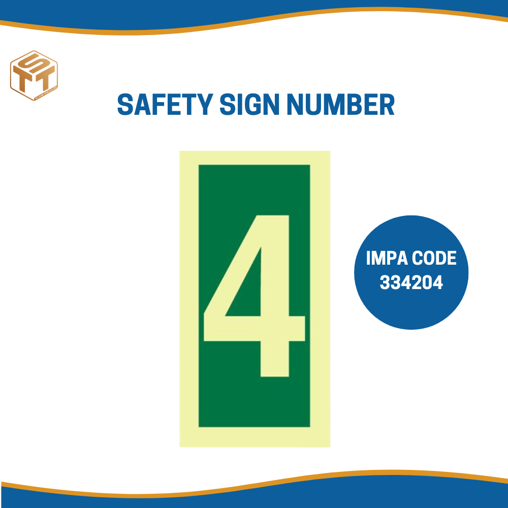 สติ๊กเกอร์ IMO SAFETY SIGN NUMBER 0-9 ขนาด 150x75 MM