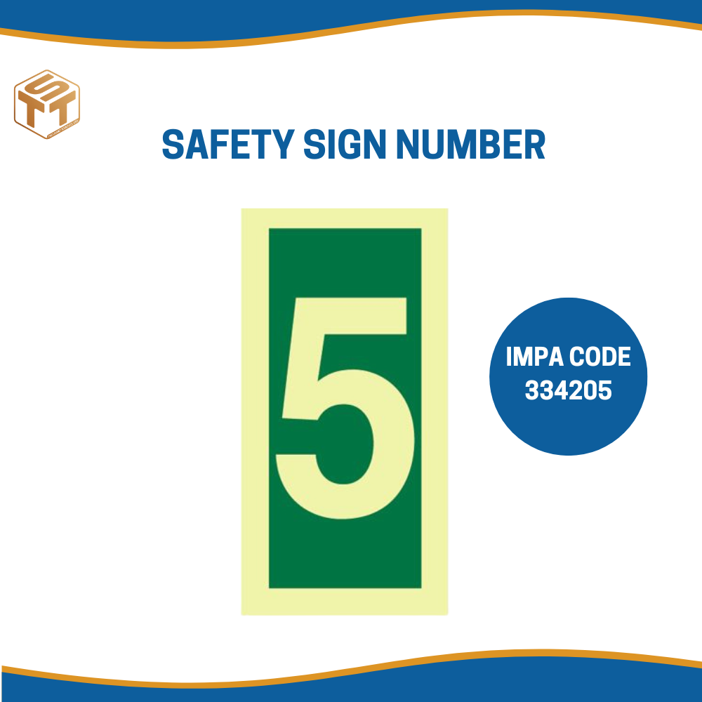 สติ๊กเกอร์ IMO SAFETY SIGN NUMBER 0-9 ขนาด 150x75 MM