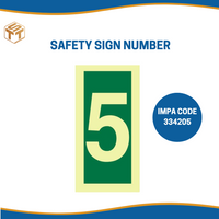สติ๊กเกอร์ IMO SAFETY SIGN NUMBER 0-9 ขนาด 150x75 MM