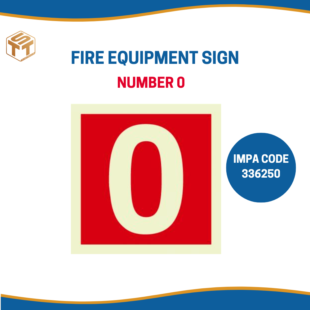 สติ๊กเกอร์เรืองแสง IMO FIRE EQUIPMENT SIGN 150x150 MM