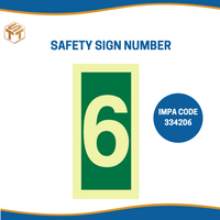 สติ๊กเกอร์ IMO SAFETY SIGN NUMBER 0-9 ขนาด 150x75 MM
