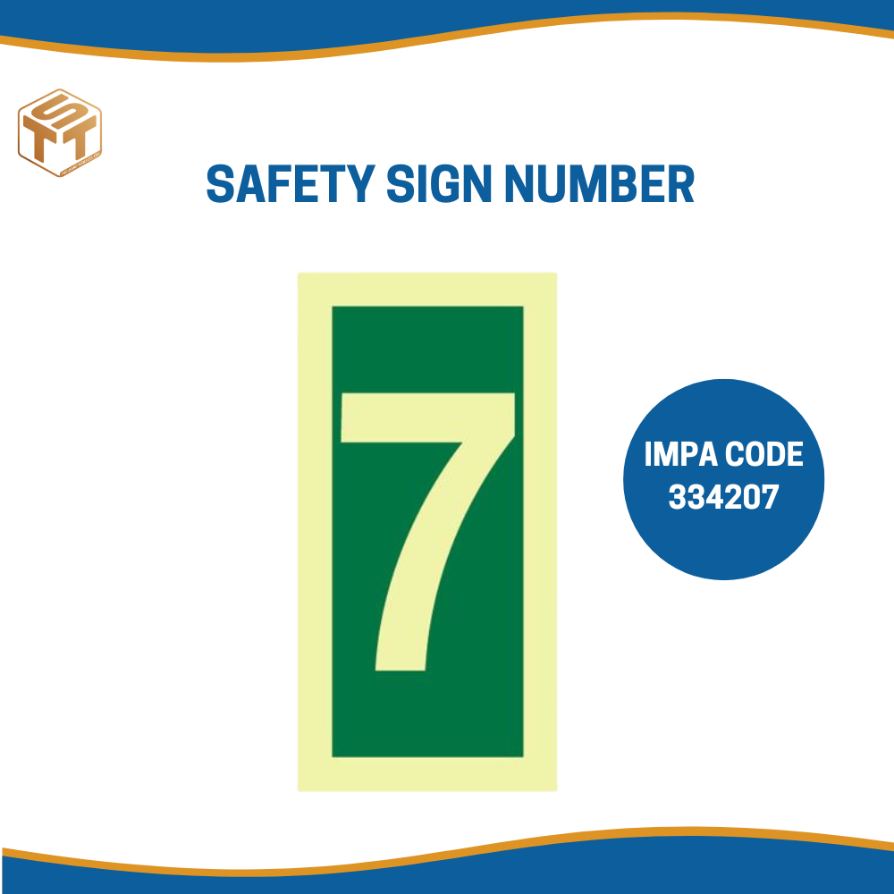 สติ๊กเกอร์ IMO SAFETY SIGN NUMBER 0-9 ขนาด 150x75 MM
