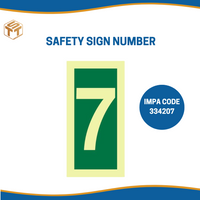 สติ๊กเกอร์ IMO SAFETY SIGN NUMBER 0-9 ขนาด 150x75 MM