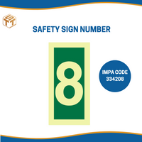 สติ๊กเกอร์ IMO SAFETY SIGN NUMBER 0-9 ขนาด 150x75 MM