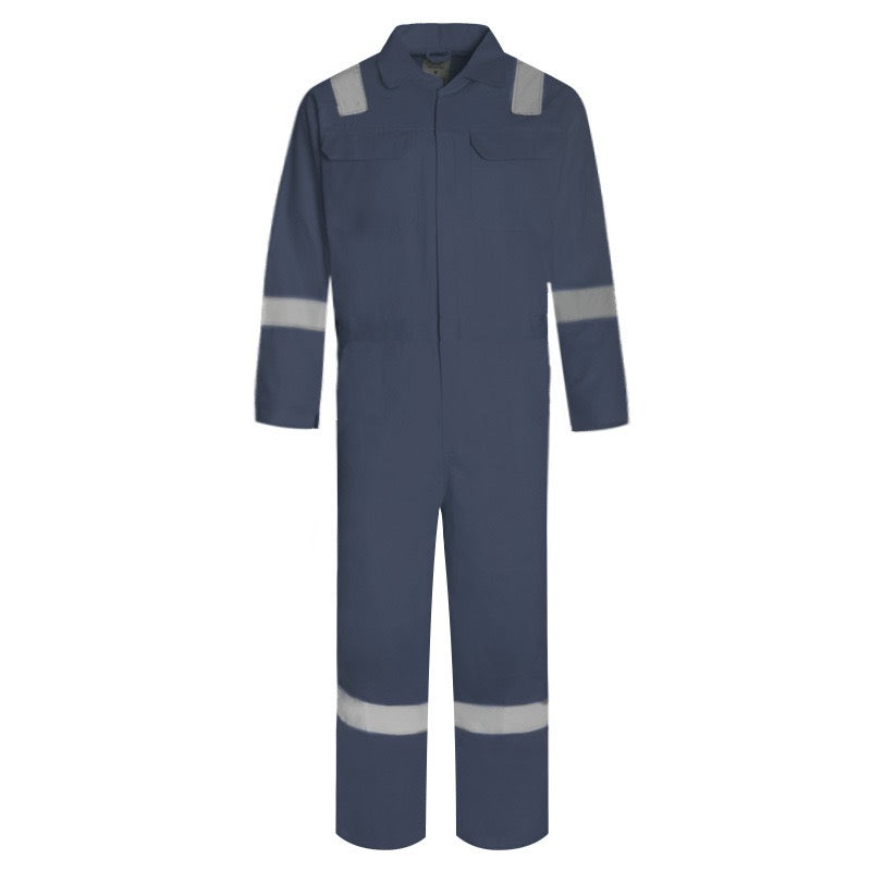 BOILER SUITS  ชุดหมีพร้อมแถบสะท้อนแสง 100% COTTON COVERALL WITH REFLECTIVE TAPE