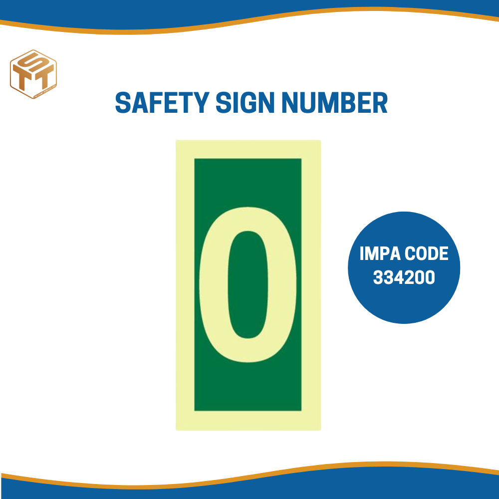 สติ๊กเกอร์ IMO SAFETY SIGN NUMBER 0-9 ขนาด 150x75 MM